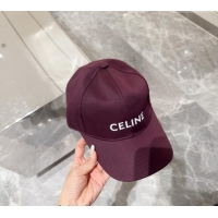 New Fashion Celine Baseball Hat with CELINE 073002 Dark Purple 2024