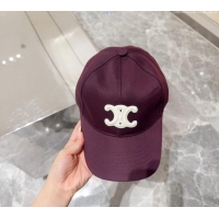 Buy New Cheap Celine Baseball Hat with Logo 073002 Dark Purple 2024