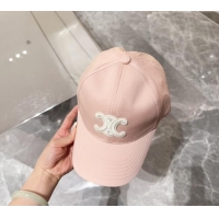 New Cheap Celine Baseball Hat with Logo 073002 Light Pink 2024