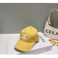 Spot Discount Celine Baseball Hat with Logo 073002 Yellow 2024