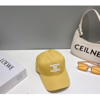 Spot Discount Celine Baseball Hat with Logo 073002 Yellow 2024