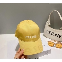 Cheapest Celine Baseball Hat with CELINE 073002 Yellow 2024