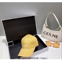 Cheapest Celine Baseball Hat with CELINE 073002 Yellow 2024