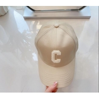 Best Wholesale Celine Baseball Hat with C Letter 073002 Light Beige 2024