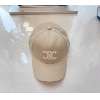 Market Sells Celine Baseball Hat with Logo 073002 Light Beige 2024