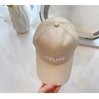 Buy Discount Celine Baseball Hat with CELINE 073002 Light Beige 2024