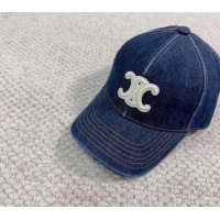 New Luxury Celine Denim Baseball Hat with Logo 073002 2024