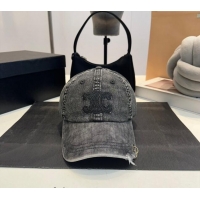 Buy Classic Celine Denim Baseball Hat 082203 Black 2024