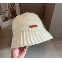 New Stylish Celine Knit Bucket Hat 0913 White 2024