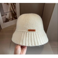 New Stylish Celine Knit Bucket Hat 0913 White 2024