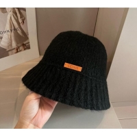 Top Design Celine Knit Bucket Hat 0913 Black 2024