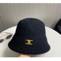 Grade Quality Celine Knit Bucket Hat 0913 Black 2024