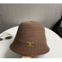 Super Quality Celine Knit Bucket Hat 0913 Brown 2024