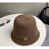 Super Quality Celine Knit Bucket Hat 0913 Brown 2024