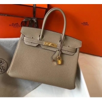 Promotional Hermes Birkin 35cm Bag Togo Leather H35 Etoupe Grey Gold Hardware