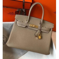 Promotional Hermes Birkin 35cm Bag Togo Leather H35 Etoupe Grey Gold Hardware