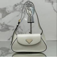 Buy Inexpensive Prada Small leather shoulder bag 1BD358 White 2024