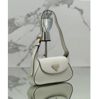 Buy Inexpensive Prada Small leather shoulder bag 1BD358 White 2024