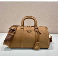 Discount Prada Re-Edition 1978 medium Re-Nylon and Saffiano Leather top-handle bag 1BB233 Cork Beige 2024