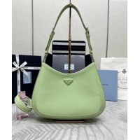 Top Quality Prada Cleo Brushed Leather Shoulder Bag 1BC156 Green 2024