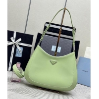 Top Quality Prada Cleo Brushed Leather Shoulder Bag 1BC156 Green 2024