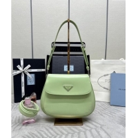 Top Grade Prada Cleo Brushed Leather Shoulder Bag 1BD303 Green 2024