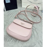 Low Cost Prada Cleo Brushed Leather Shoulder Bag 1BD303 Pink 2024