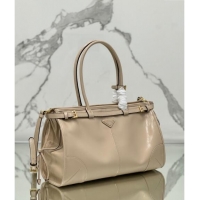 Top Quality Prada Large leather handbag 1BA433 Nude 2024