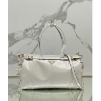 Promotional Prada Large leather handbag 1BA433 White 2024