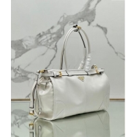 Promotional Prada Large leather handbag 1BA433 White 2024