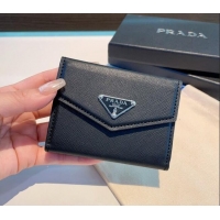 Unique Grade  Prada Flap Card Case 0513 Black 2024