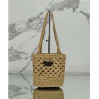 Well Crafted Prada Crochet tote mini bag 1BG494 Beige 2024