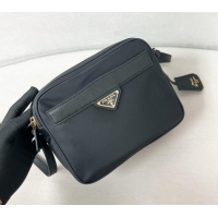 Best Price Prada Re-Edition 1978 Re-Nylon and Saffiano leather mini shoulder bag 1BH218 Black 2024