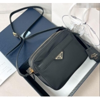 Best Price Prada Re-Edition 1978 Re-Nylon and Saffiano leather mini shoulder bag 1BH218 Black 2024