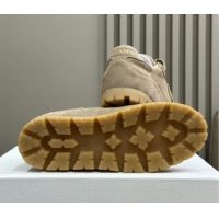 Low Price Prada Faded suede sneakers Light Brown 081069