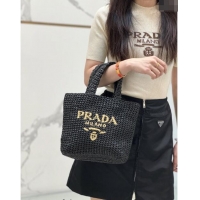 Market Sells Prada Small Crochet Tote bag 1BG422 Black/Beige 2024