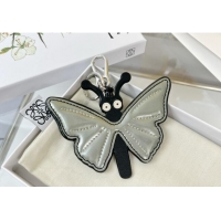 New Design Loewe Butterfly Calfskin Bag Charm and Key Holder L8125 Grey 2023