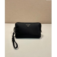 Low Price Prada Re-Nylon pouch 1NS693 Black/Silver 2024