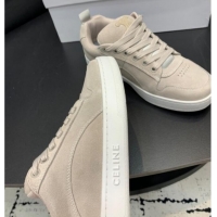 Stylish Celine Trainer Suede Low Sneakers Grey 813022