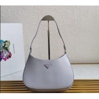 Unique Discount Prada Cleo Brushed Leather Hobo Bag 1BC499 Light Purple 2024