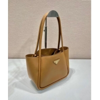 Fashion Discount Prada Grained Leather Tote bag 1BG539 Brown 2024