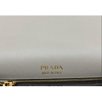 Pretty Style Prada Leather Shoulder bag 1BD372 Grey 2024