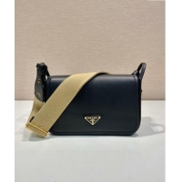 Good Taste Prada Leather Shoulder bag 1BD372 Black 2024