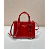 Famous Brand Prada Galleria Patent Leather Micro Bag 1BA906 Red 2024