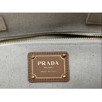 Top Grade Prada Medium linen blend tote bag 1BG474 2024