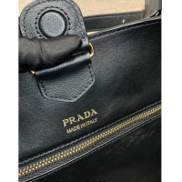 Top Grade Prada Leather Tote bag 1bg512 Black 2024