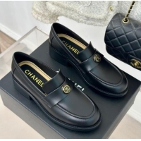 Hot Style Chanel Calfskin Loafers CH82911 Black 082911