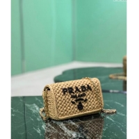 Unique Style Prada Crochet Chain shoulder bag 1BF135 Khaki 2024