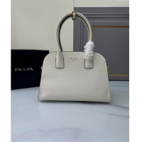 Buy Classic Prada Medium leather tote bag 1BG538 White 2024