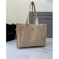 Well Crafted Prada Large Leather Tote bag 1BG460 Travertine Nude 2024